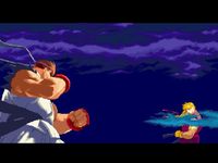 une photo d'Ã©cran de Street Fighter Alpha sur Sega Saturn